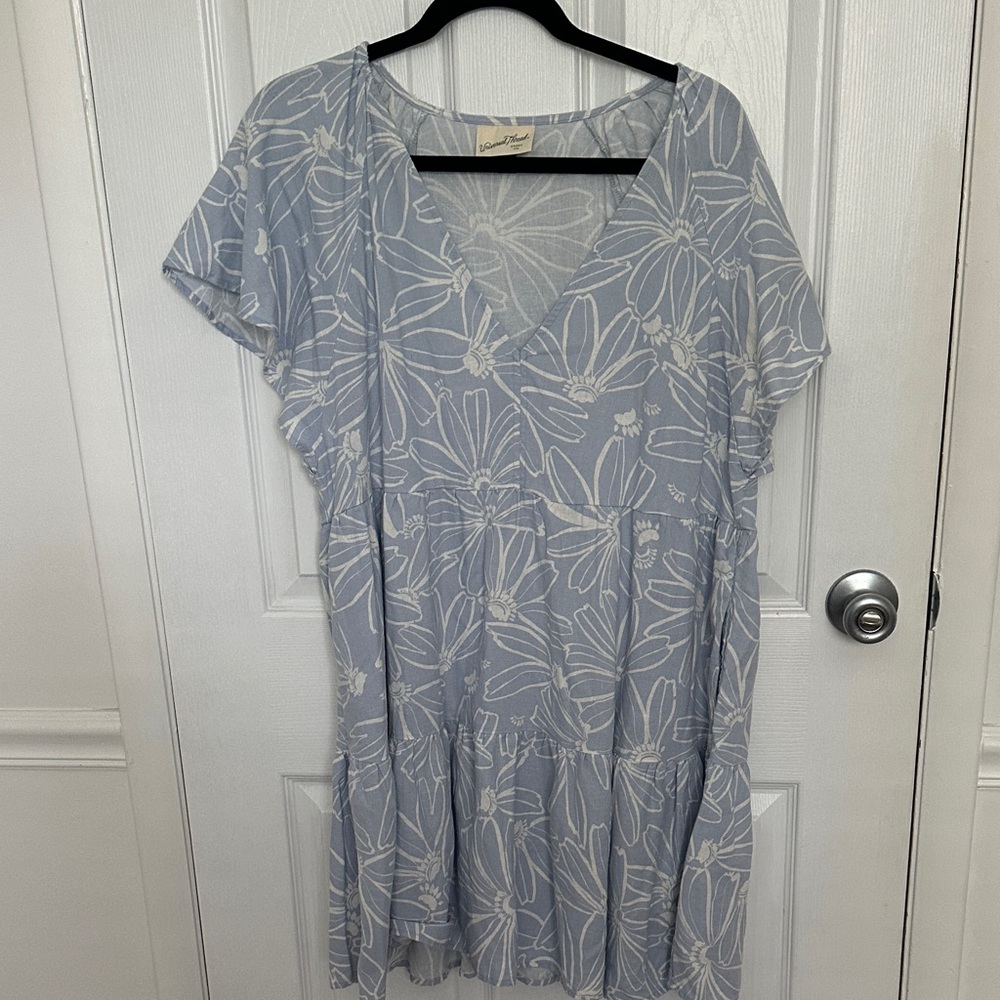 Universal Thread Light Blue Floral Mini Dress